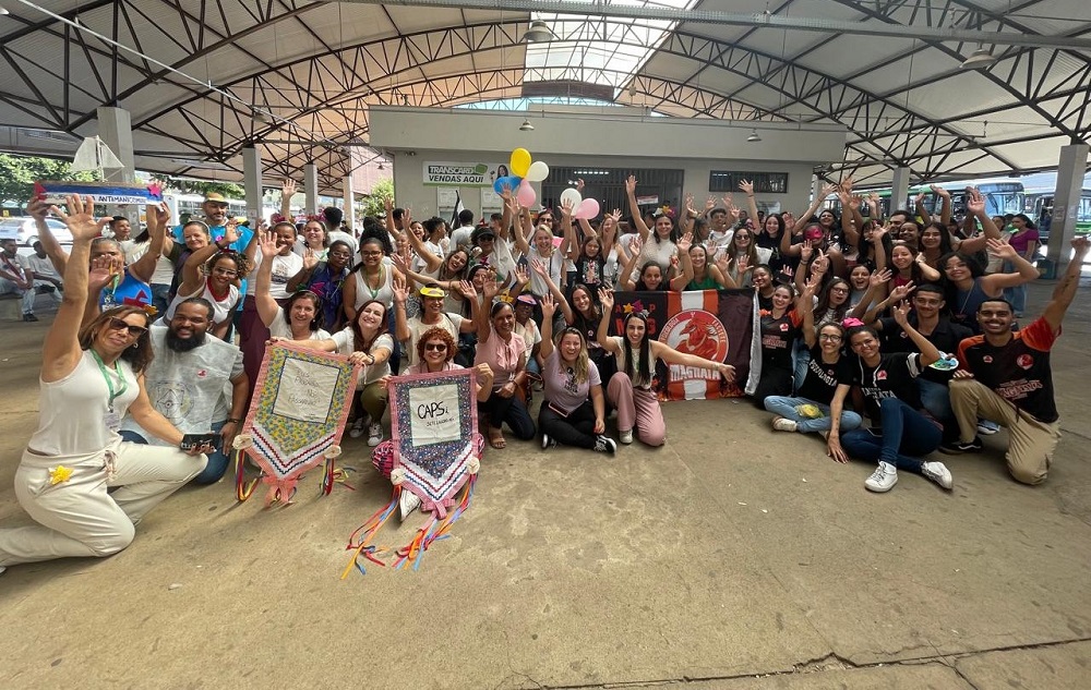 O desfile foi um encontro de pessoas que têm forte ligação com o setor de saúde mental