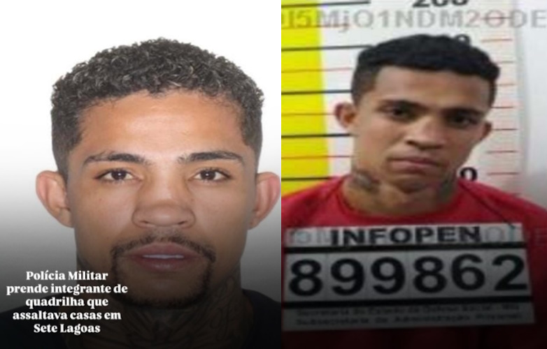 Polícia prende um dos bandidos que assaltaram casas em Sete Lagoas no fim de semana