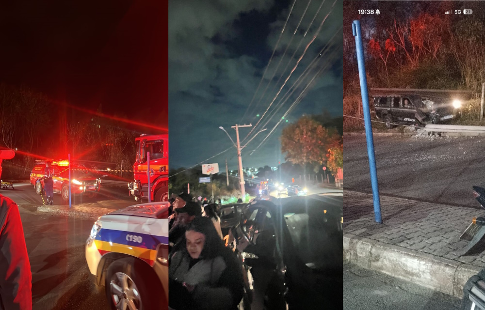 [VÍDEO] URGENTE: Motorista passa mal, bate em poste e resgate é impedido por fios energizados