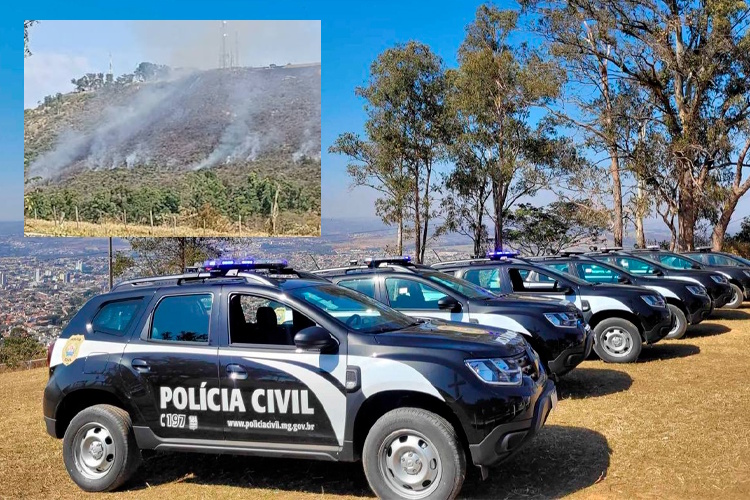 Polícia Civil investiga suspeitos de provocar queimadas na Serra de Santa Helena em Sete Lagoas